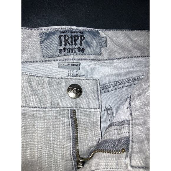 DAANG GOODMAN TRIPP NYC GRAY WASHED ZIP ACCENT JEGGING SKINNY JEANS Size 11 - Picture 9 of 15
